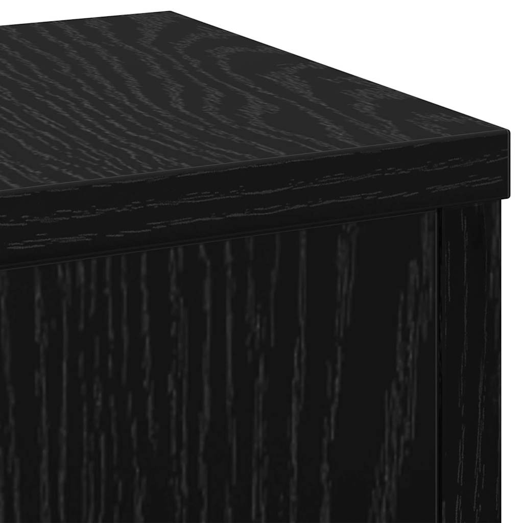 Supporto per piante 2 pz Rovere Nero 17 x 17 x 60 cm