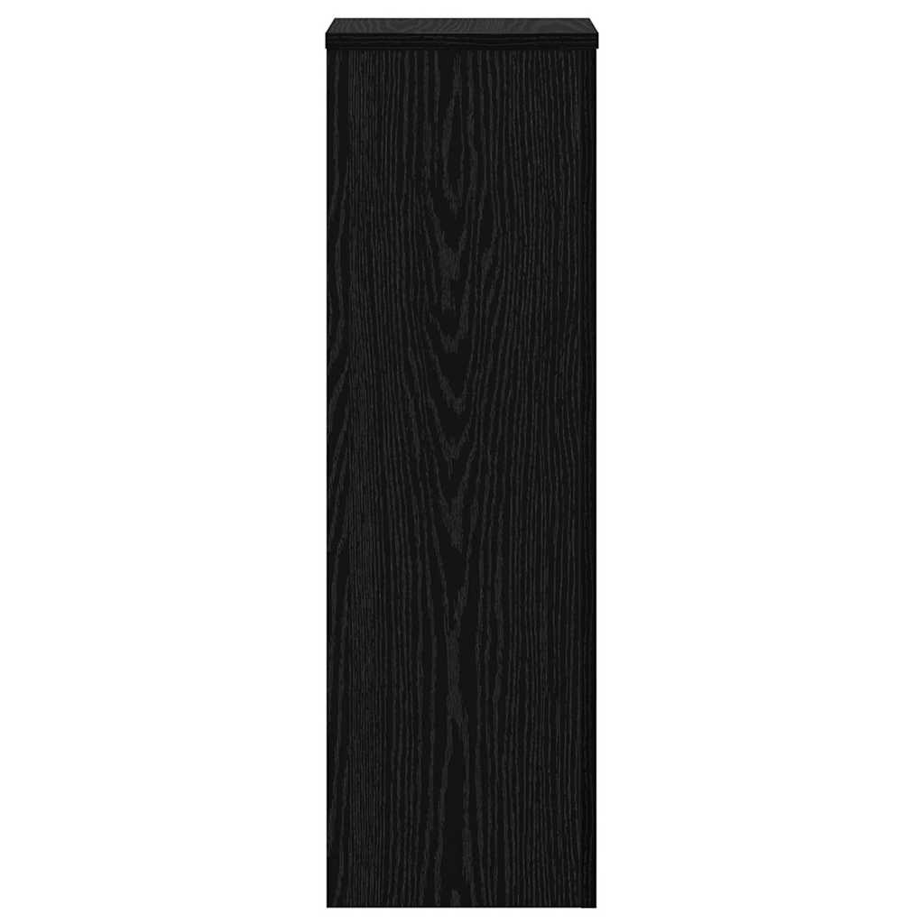 Supporto per piante 2 pz Rovere Nero 25 x 25 x 80 cm