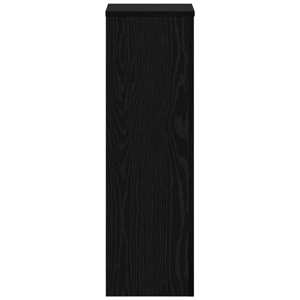 Supporto per piante 2 pz Rovere Nero 25 x 25 x 80 cm