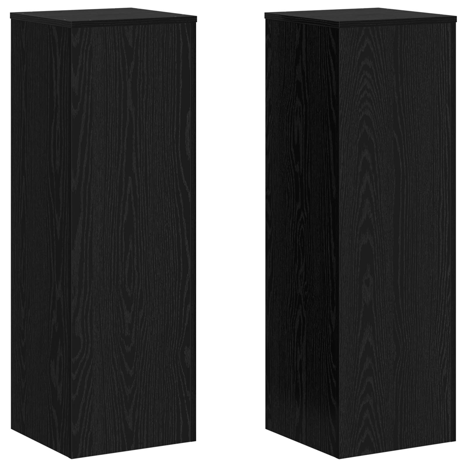 Supporto per piante Rovere Nero 33 x 33 x 100 cm