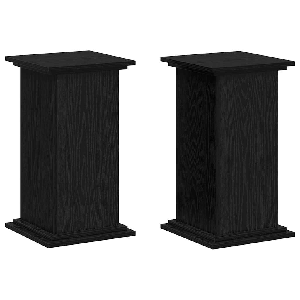 Supporto per piante Rovere Nero 33 x 33 x 60 cm