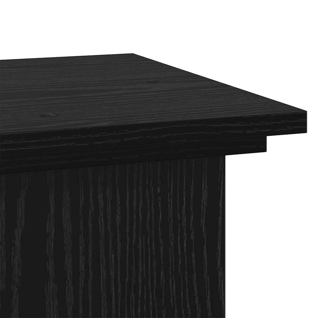 Supporto per piante Rovere Nero 33 x 33 x 60 cm
