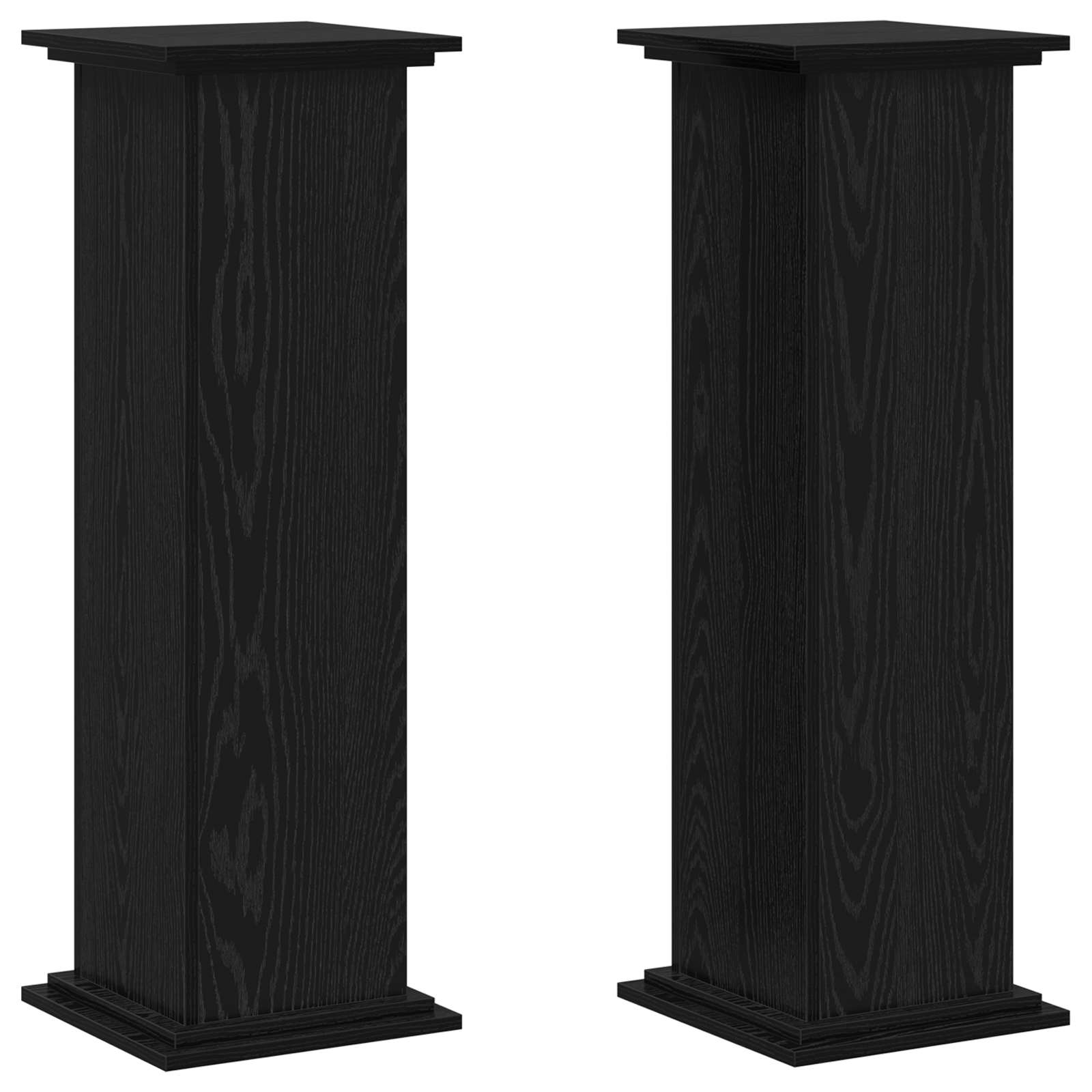 Supporto per piante Rovere Nero 33 x 33 x 100 cm