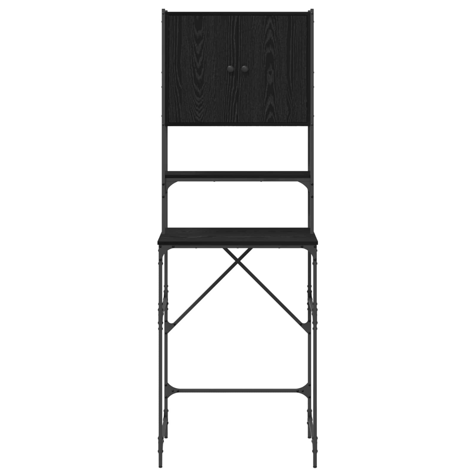 Armadio per Lavatrice Rovere Nero 68 x 48,5 x 194 cm