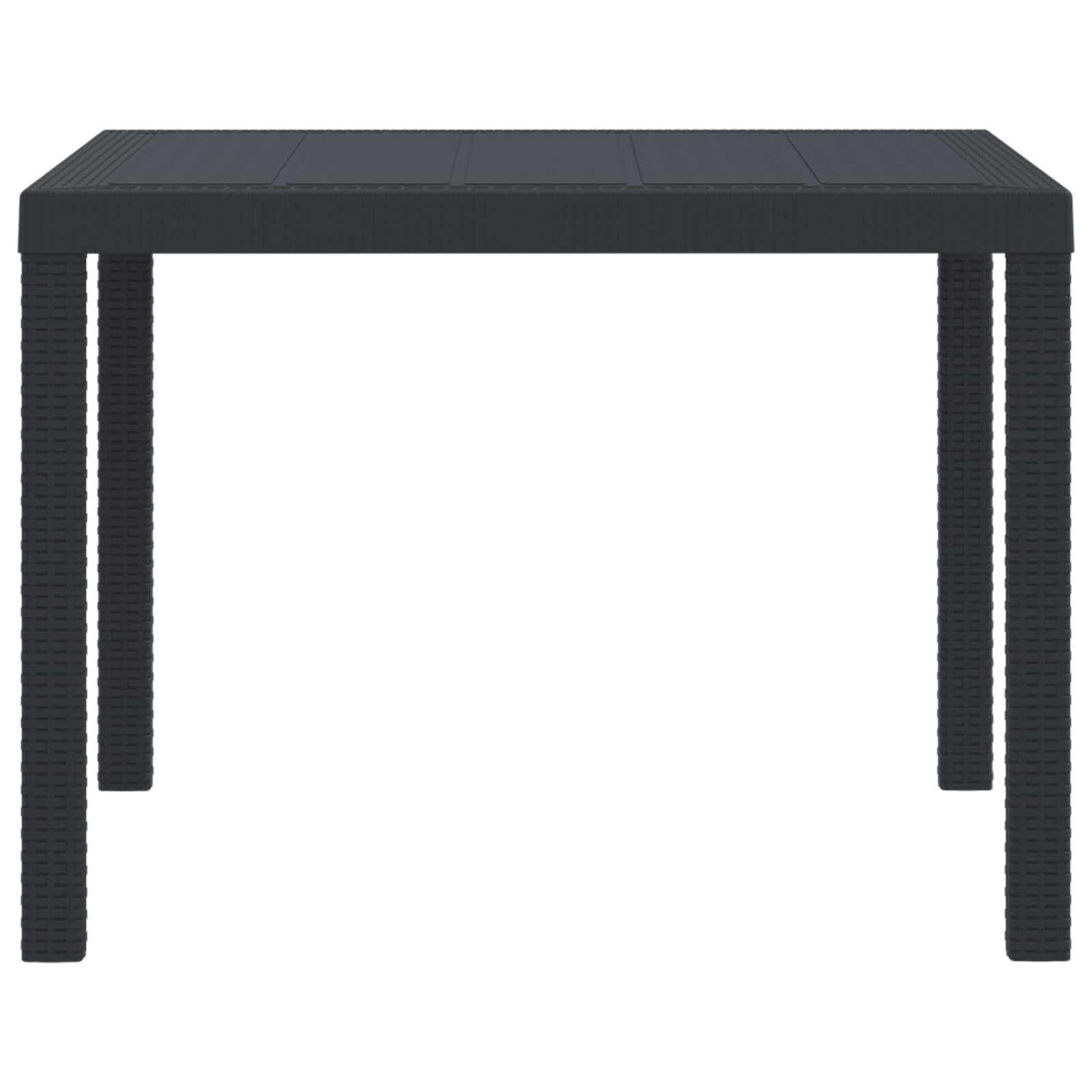 Tavolo da Giardino Antracite 100 x 100 x 73 cm polyrattan