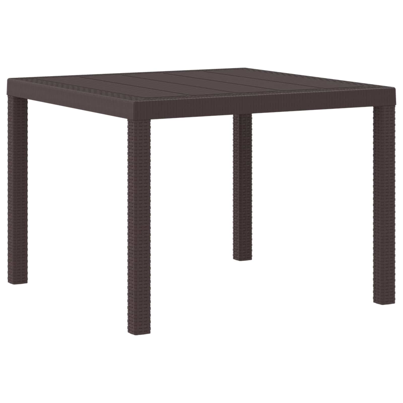 Tavolo da Giardino Marrone 100 x 100 x 73 cm polyrattan