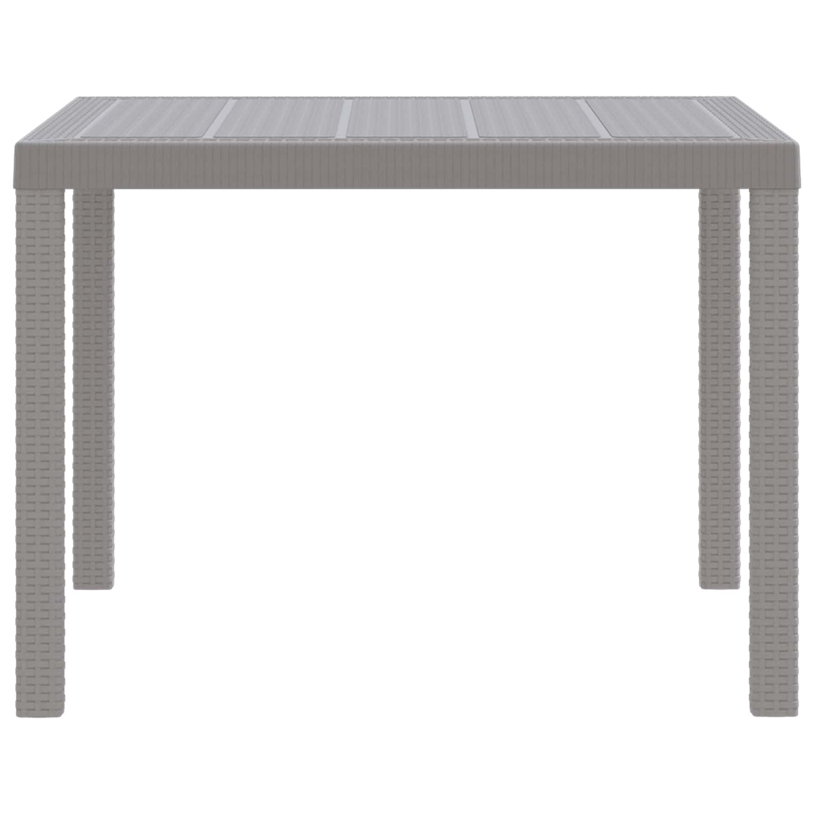 Tavolo da Giardino Grigio chiaro 100 x 100 x 73 cm polyrattan