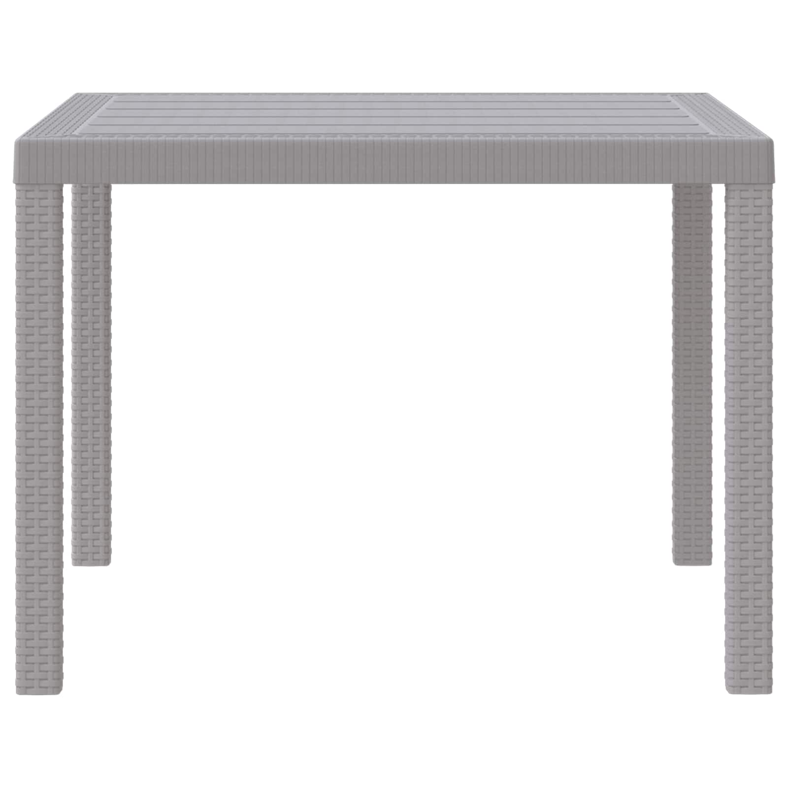 Tavolo da Giardino Grigio chiaro 100 x 100 x 73 cm polyrattan