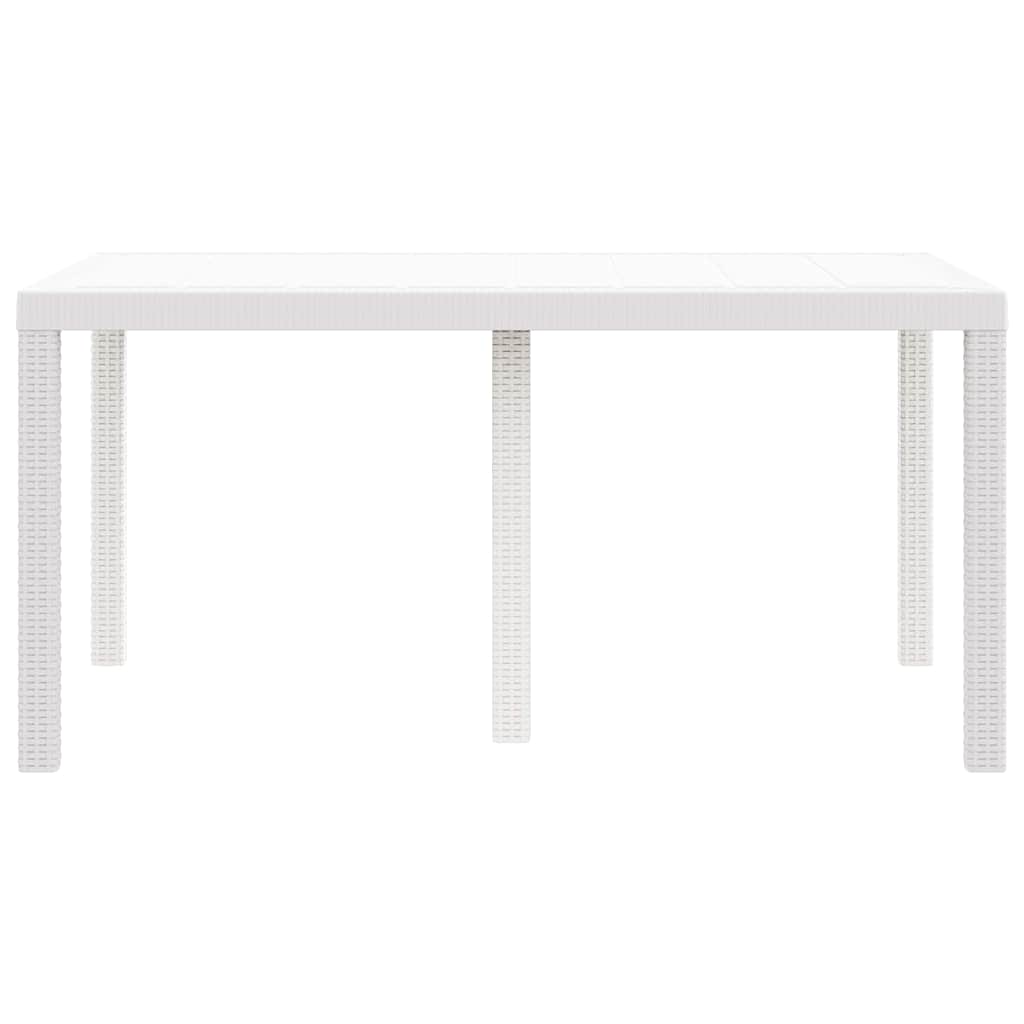Tavolo da Giardino Bianco 150 x 100 x 73 cm polyrattan