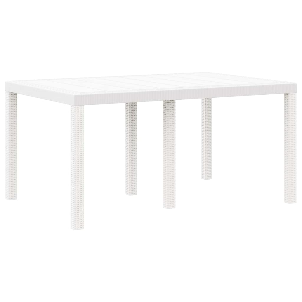 Tavolo da Giardino Bianco 150 x 100 x 73 cm polyrattan