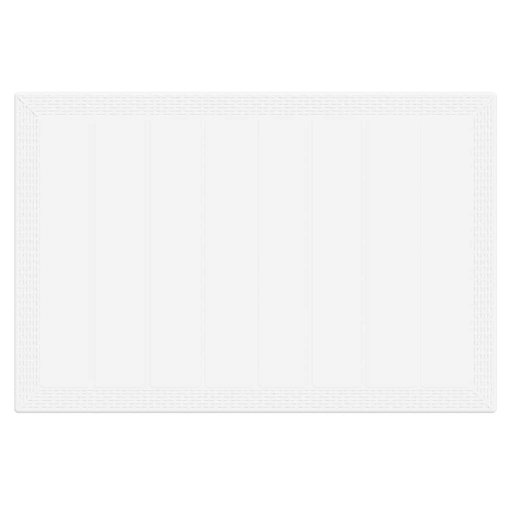 Tavolo da Giardino Bianco 150 x 100 x 73 cm polyrattan