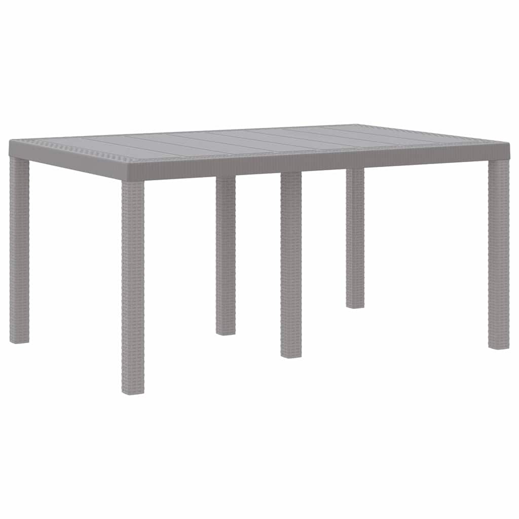 Tavolo da Giardino Grigio chiaro 150 x 100 x 73 cm polyrattan
