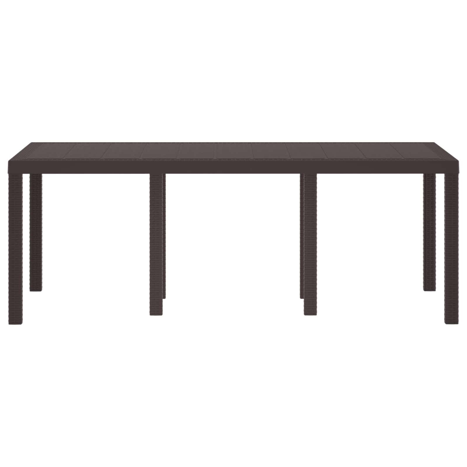 Tavolo da Giardino Marrone 200 x 100 x 73 cm polyrattan