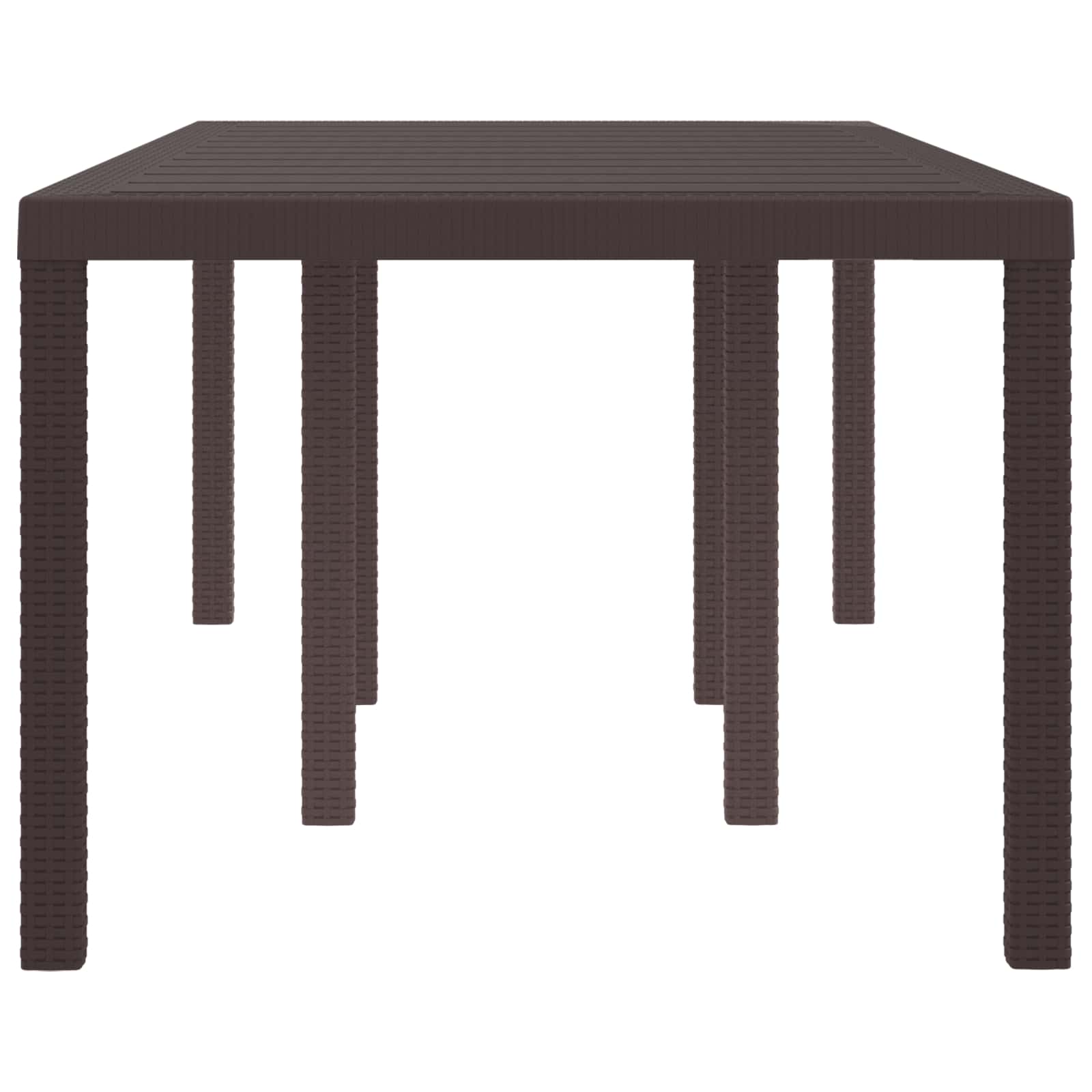 Tavolo da Giardino Marrone 200 x 100 x 73 cm polyrattan