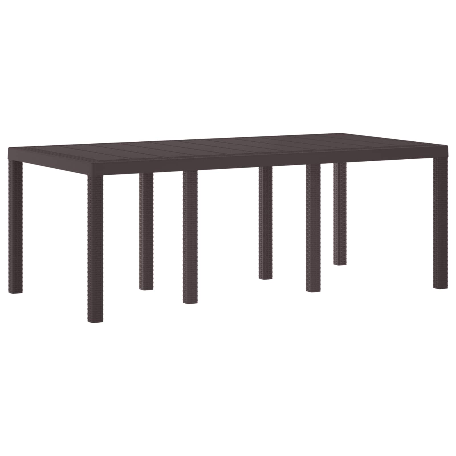 Tavolo da Giardino Marrone 200 x 100 x 73 cm polyrattan