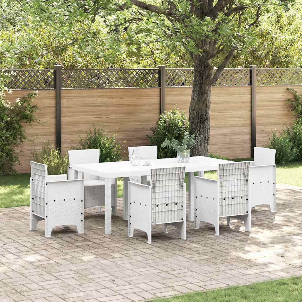 Tavolo da Giardino Bianco 200 x 100 x 73 cm polyrattan