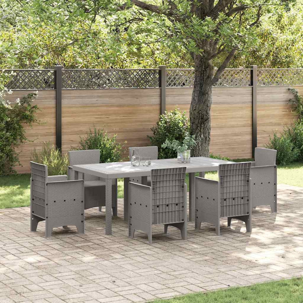 Tavolo da Giardino Grigio chiaro 200 x 100 x 73 cm polyrattan