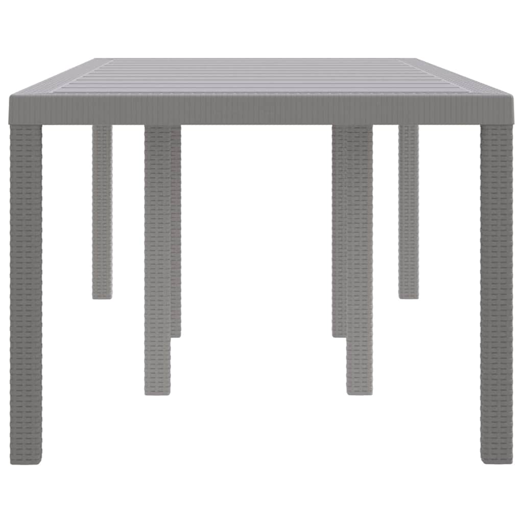Tavolo da Giardino Grigio chiaro 200 x 100 x 73 cm polyrattan