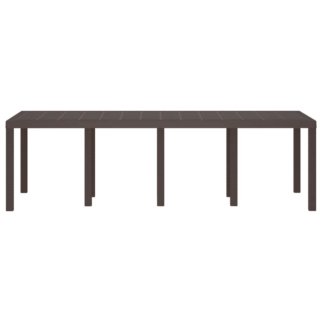 Tavolo da Giardino Marrone 250 x 100 x 73 cm polyrattan