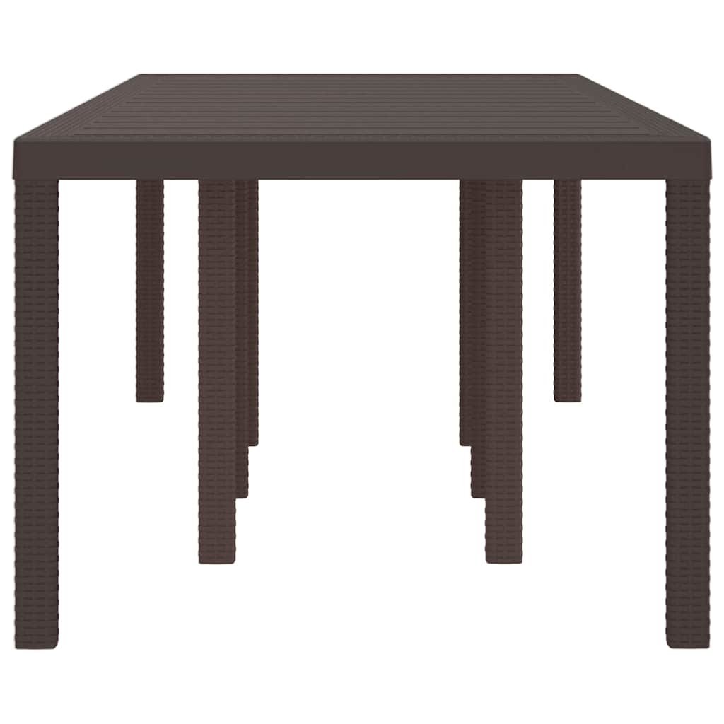 Tavolo da Giardino Marrone 250 x 100 x 73 cm polyrattan