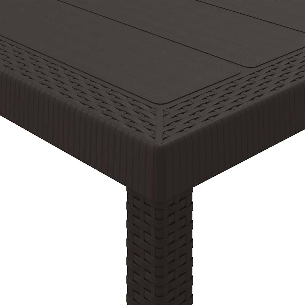 Tavolo da Giardino Marrone 250 x 100 x 73 cm polyrattan