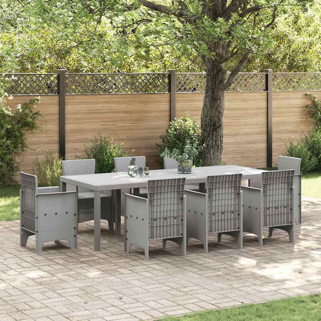 Tavolo da Giardino Resistente alle Intemperie Grigio chiaro