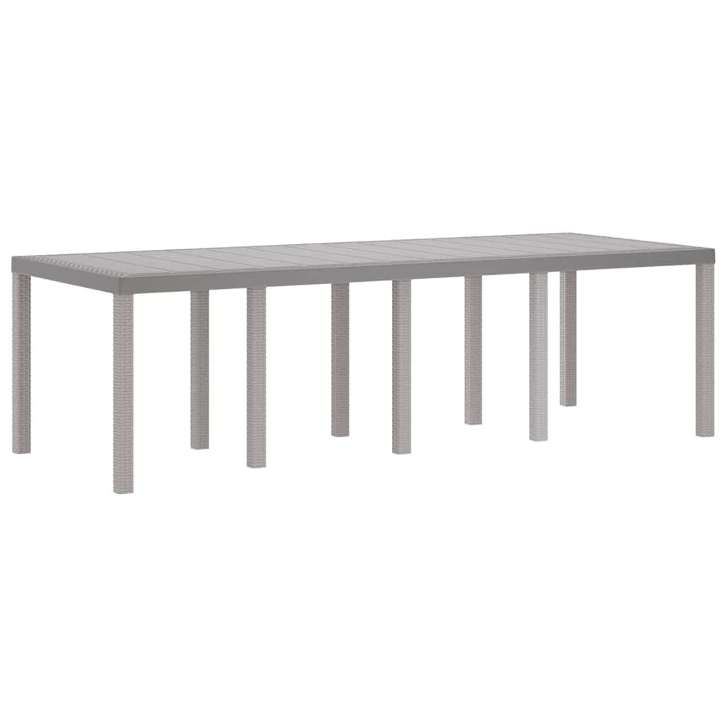 Tavolo da Giardino Resistente alle Intemperie Grigio chiaro