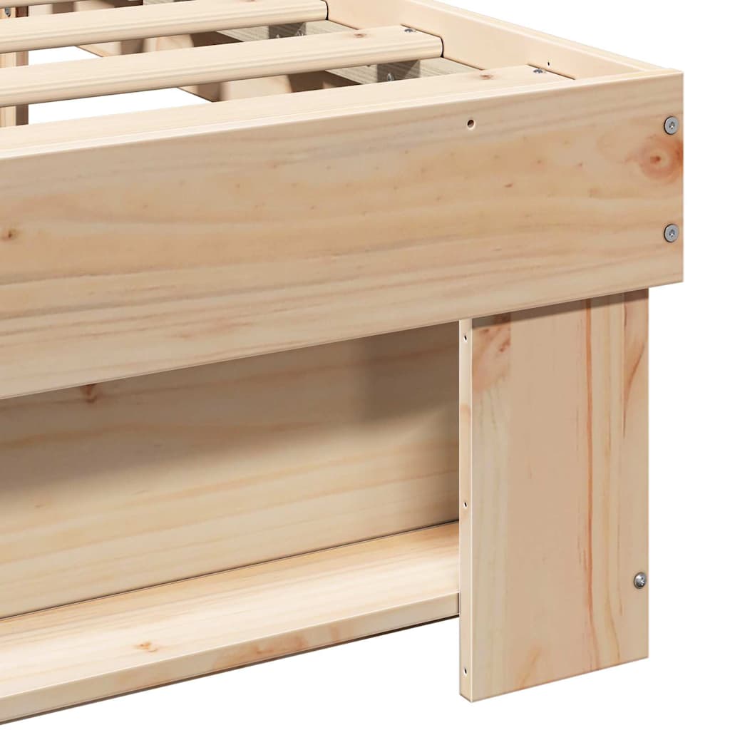 Struttura letto in legno naturale 200 x 200 cm