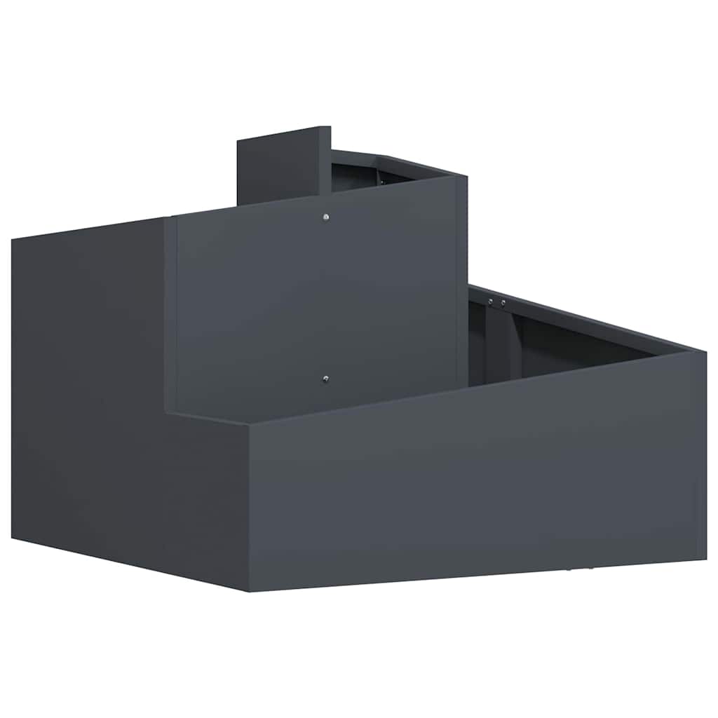 Vaso da giardino Antracite 60 x 60 x 50 cm