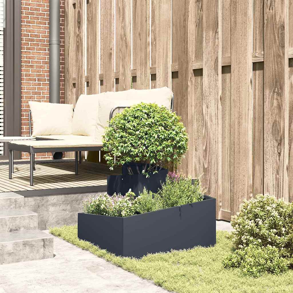 Vaso da giardino Antracite 60 x 60 x 50 cm