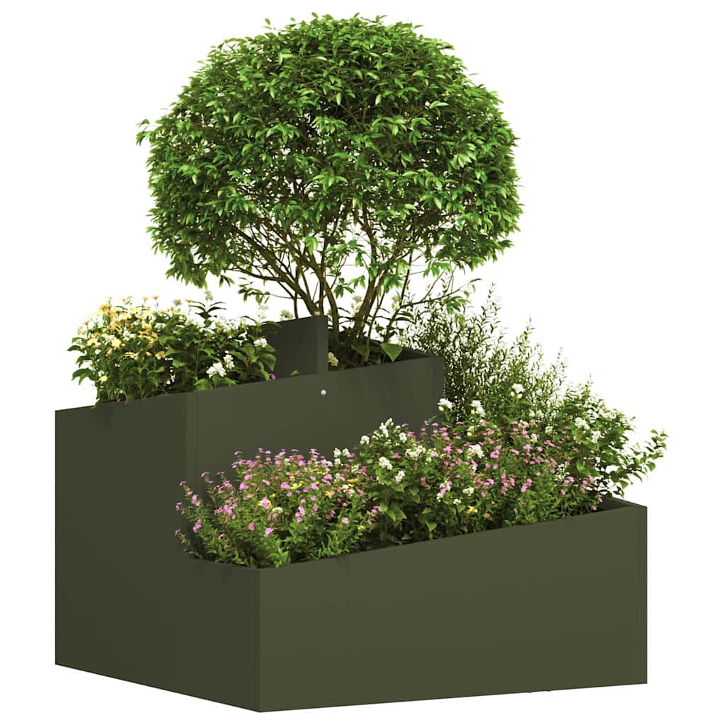 Vaso da giardino Verde Oliva 60 x 60 x 50 cm