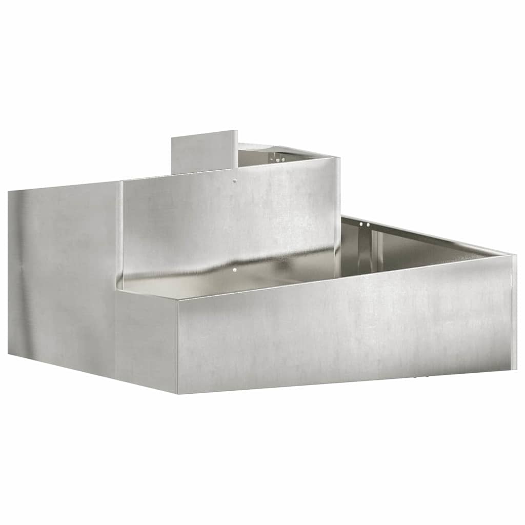 Vaso da giardino Argento 60 x 60 x 50 cm Acciaio Inox