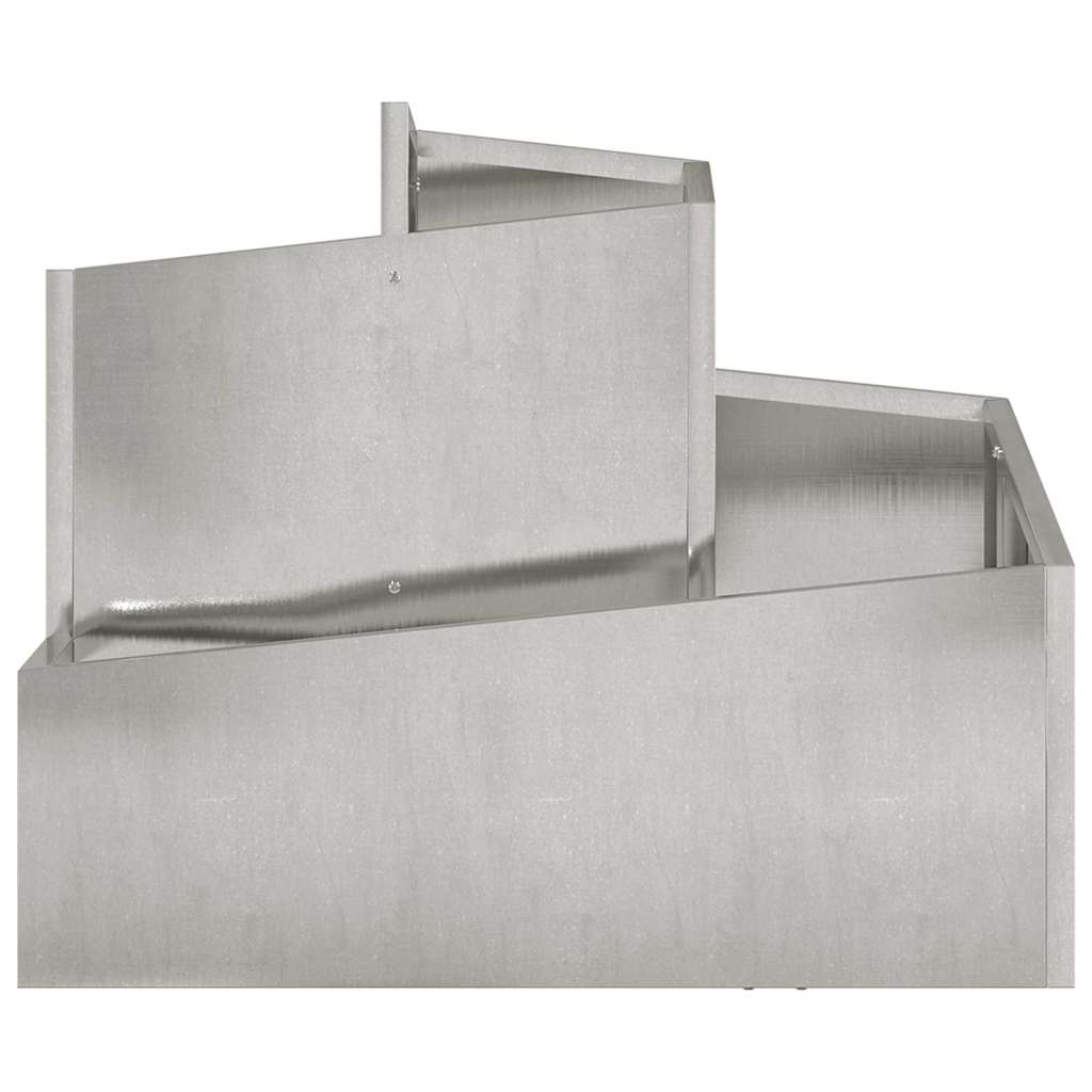 Vaso da giardino Argento 60 x 60 x 50 cm Acciaio Inox