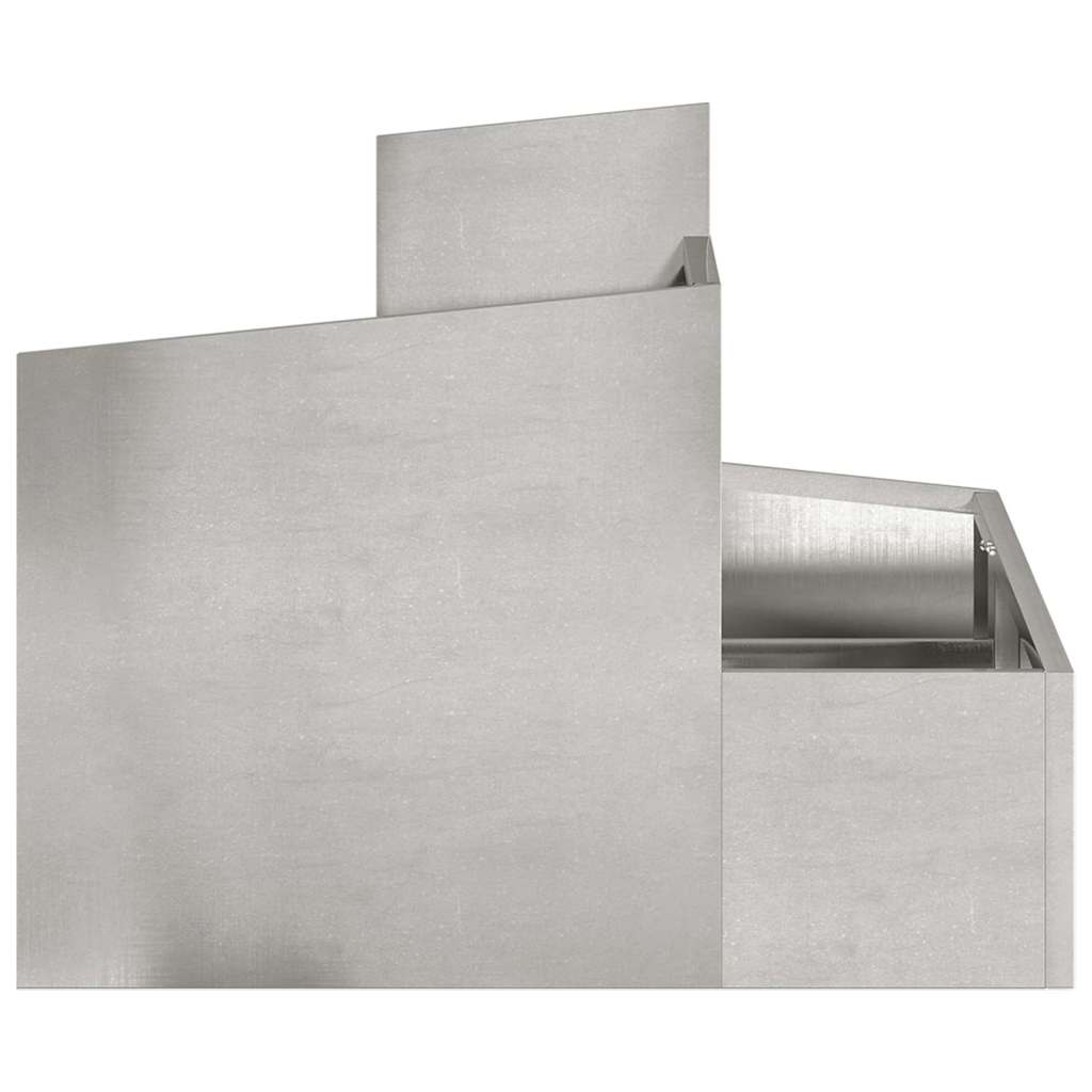 Vaso da giardino Argento 60 x 60 x 50 cm Acciaio Inox