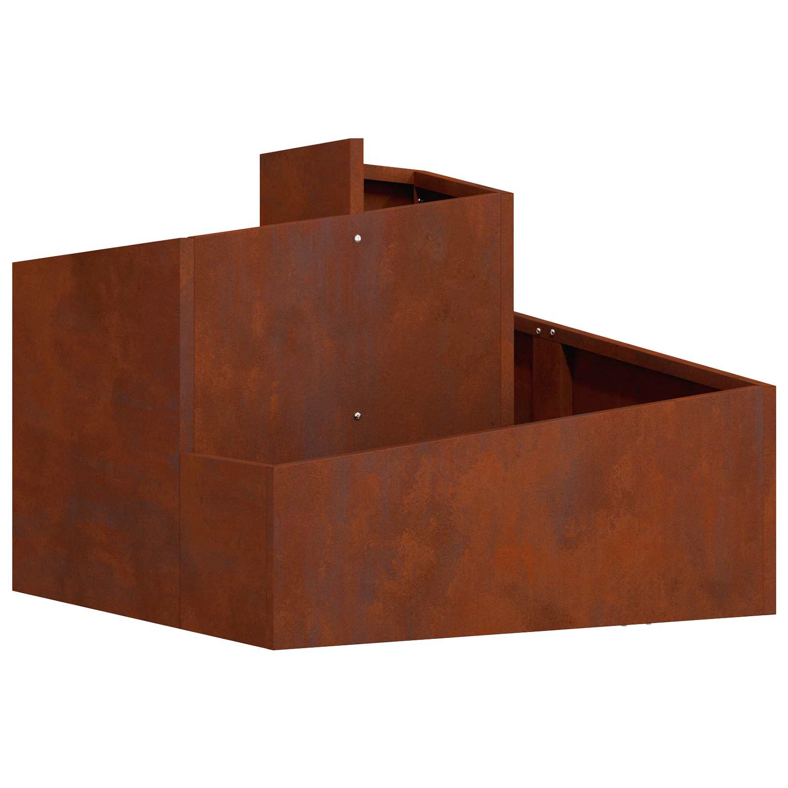 Vaso da giardino Ruggine 60 x 60 x 50 cm Acciaio Corten