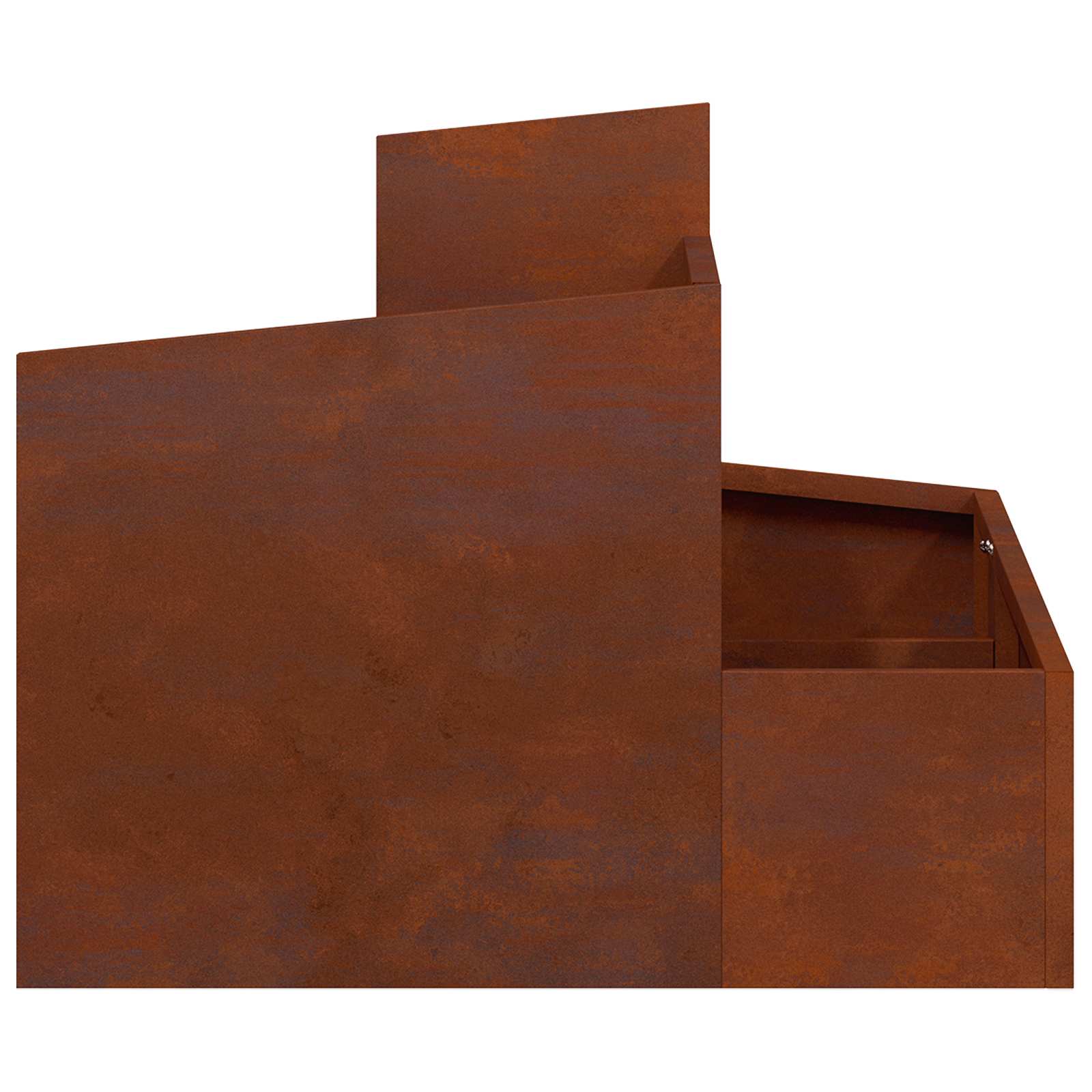 Vaso da giardino Ruggine 60 x 60 x 50 cm Acciaio Corten