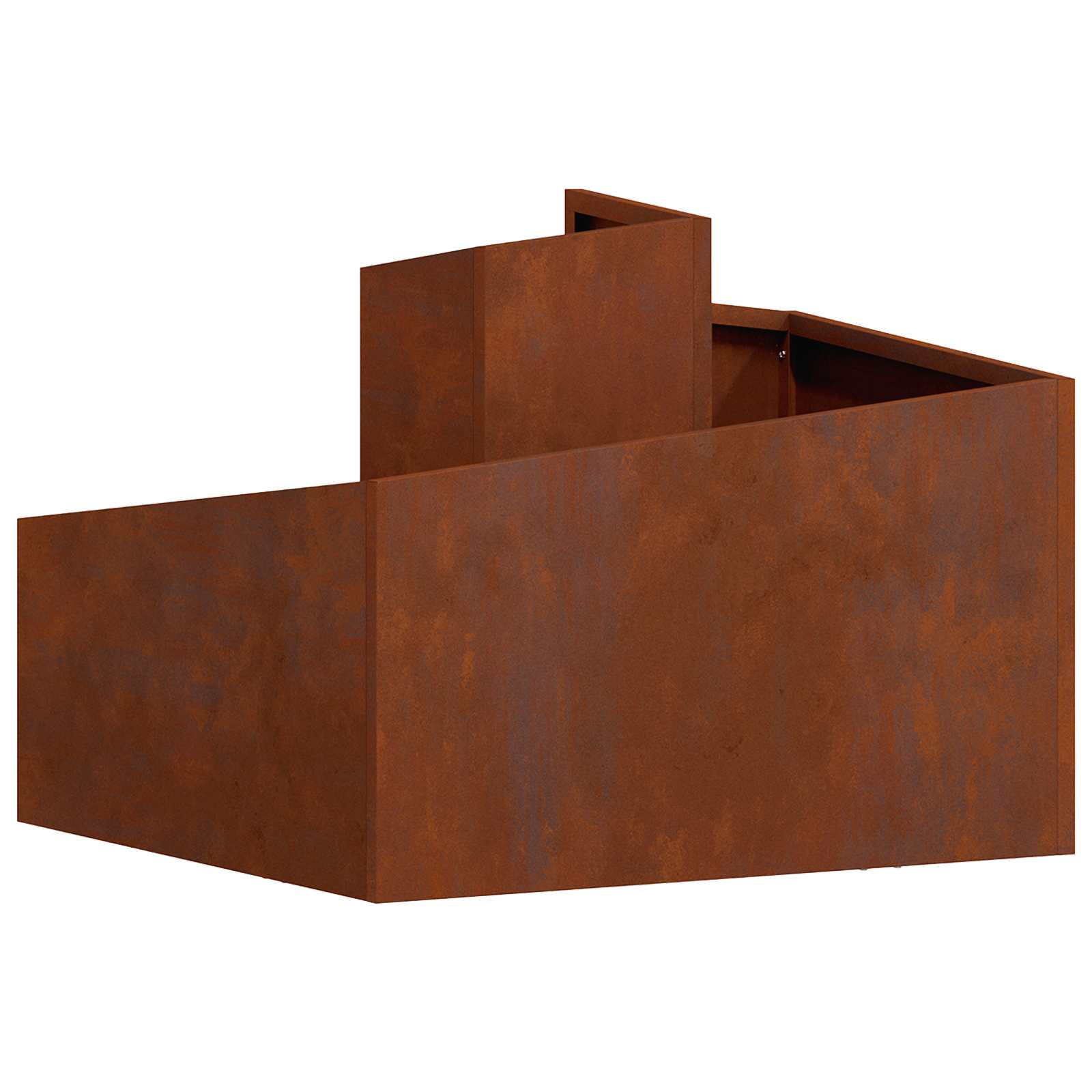 Vaso da giardino Ruggine 60 x 60 x 50 cm Acciaio Corten