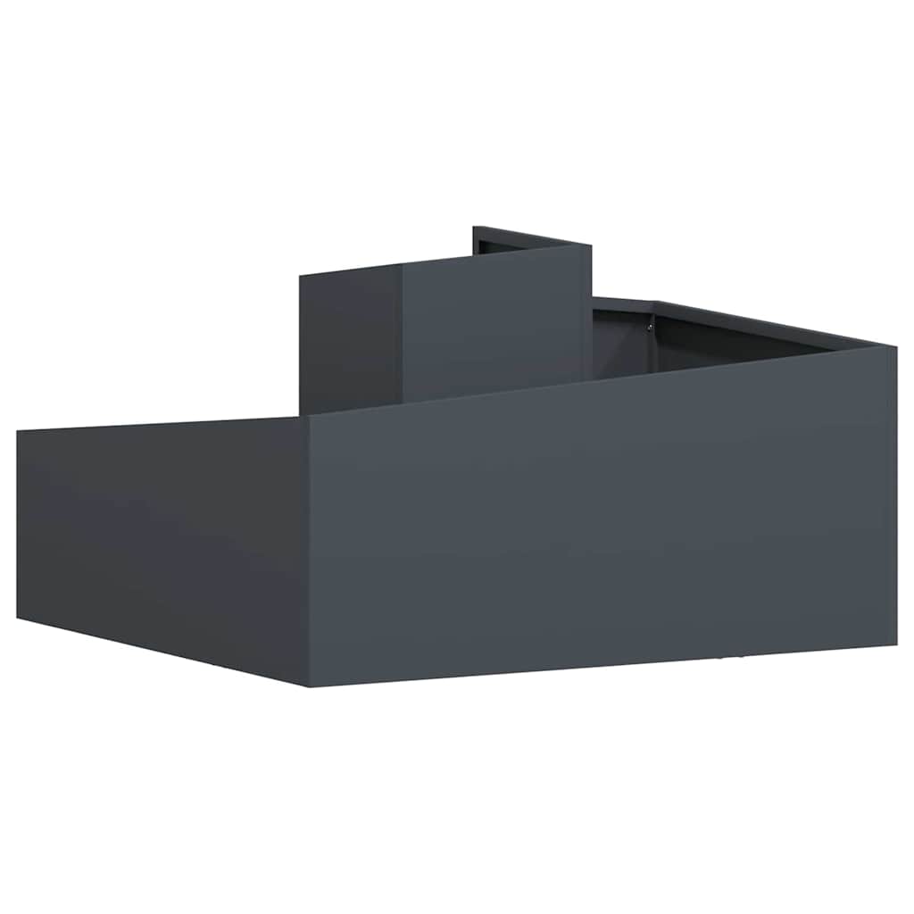 Vaso da giardino Antracite 80 x 80 x 50 cm