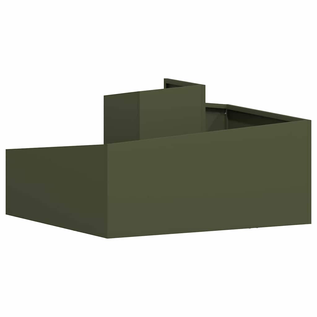 Vaso da giardino Verde Oliva 80 x 80 x 50 cm