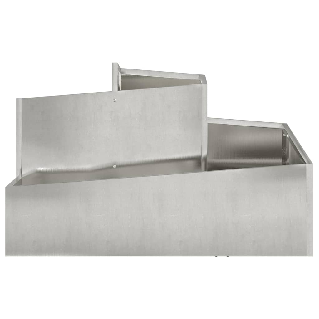 Vaso da giardino Argento 80 x 80 x 50 cm Acciaio Inox