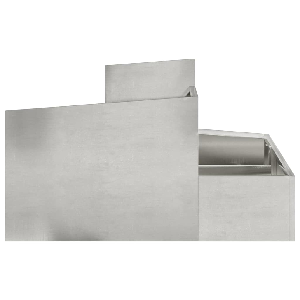Vaso da giardino Argento 80 x 80 x 50 cm Acciaio Inox