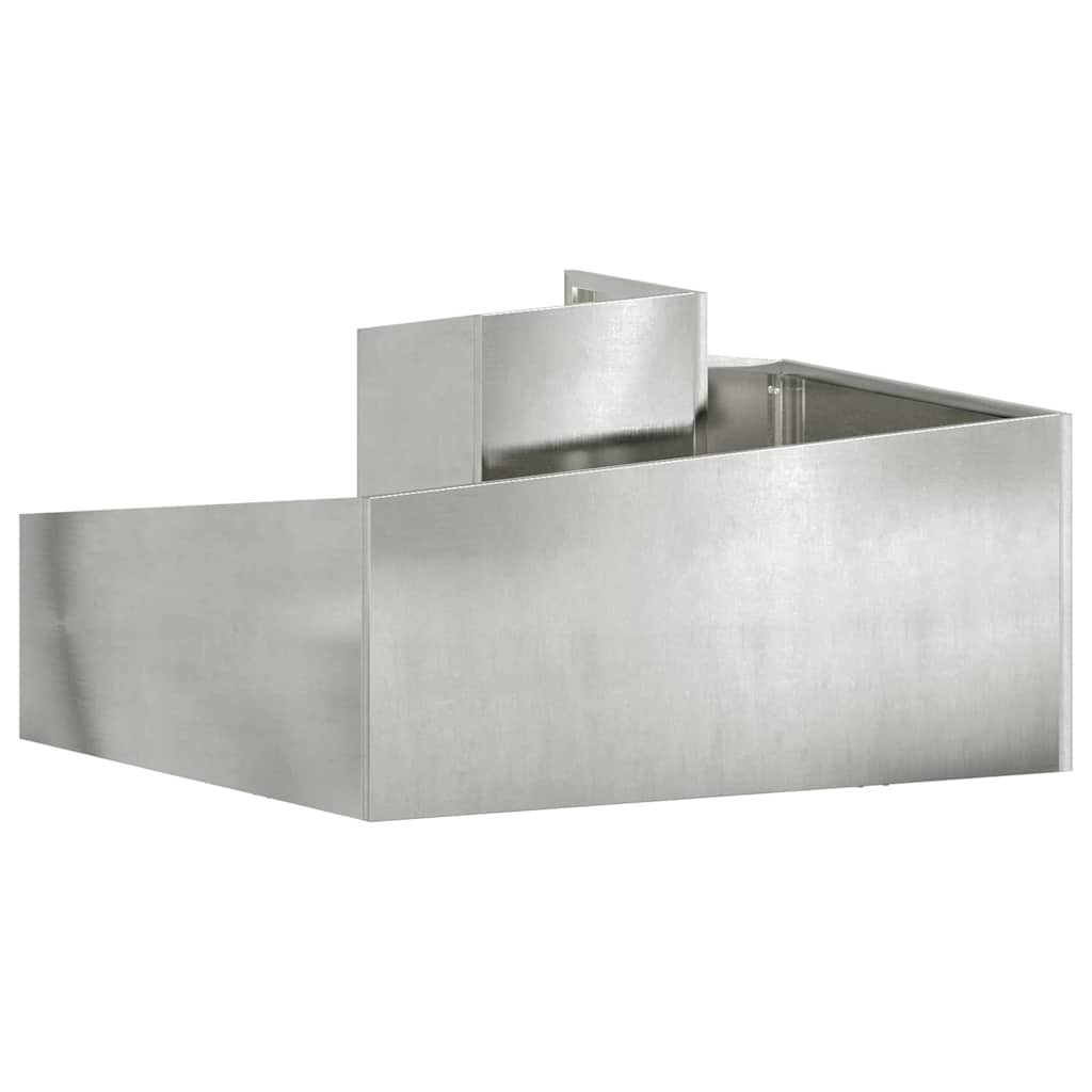 Vaso da giardino Argento 80 x 80 x 50 cm Acciaio Inox