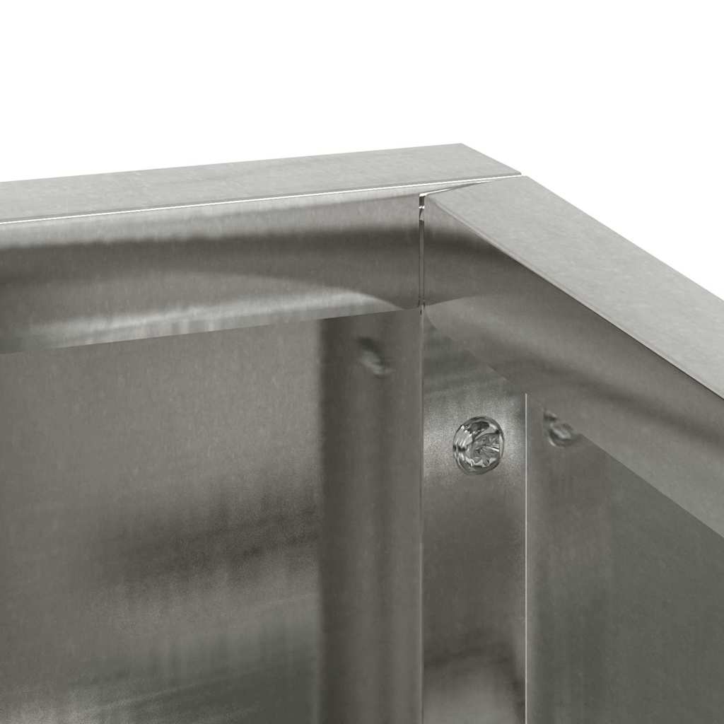 Vaso da giardino Argento 80 x 80 x 50 cm Acciaio Inox