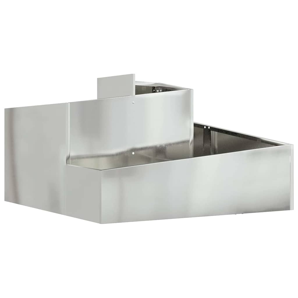 Vaso da giardino Argento 80 x 80 x 50 cm Acciaio zincato