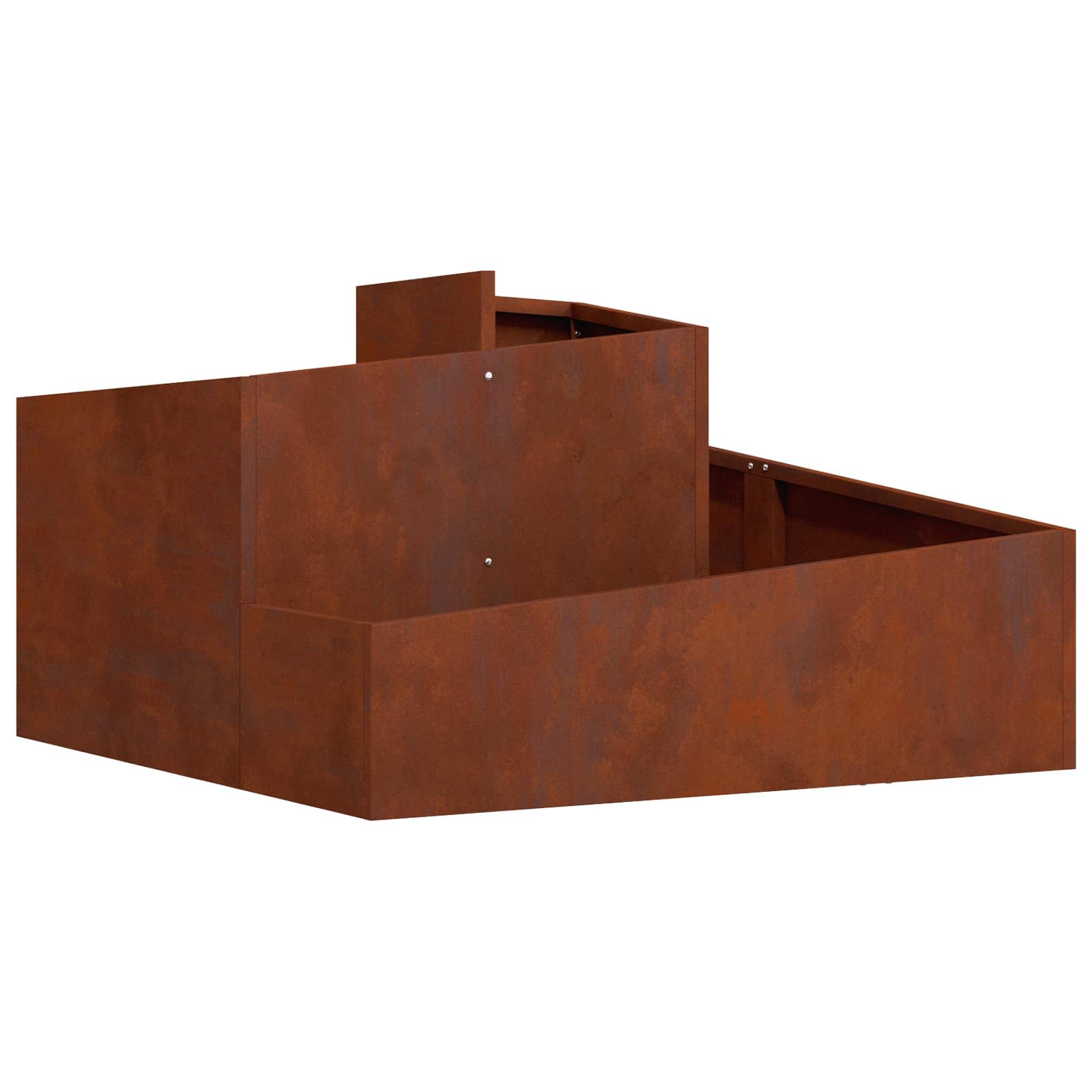 Vaso da giardino Ruggine 80 x 80 x 50 cm Acciaio Corten