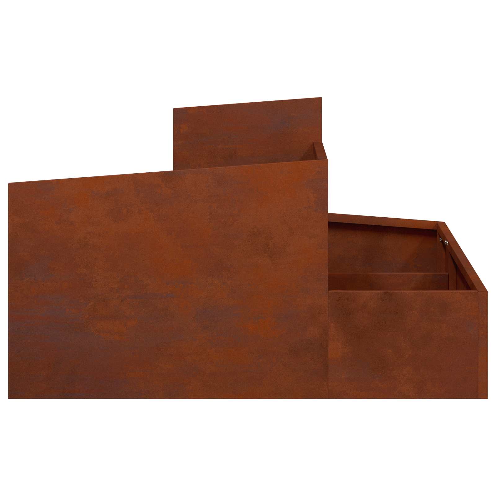 Vaso da giardino Ruggine 80 x 80 x 50 cm Acciaio Corten