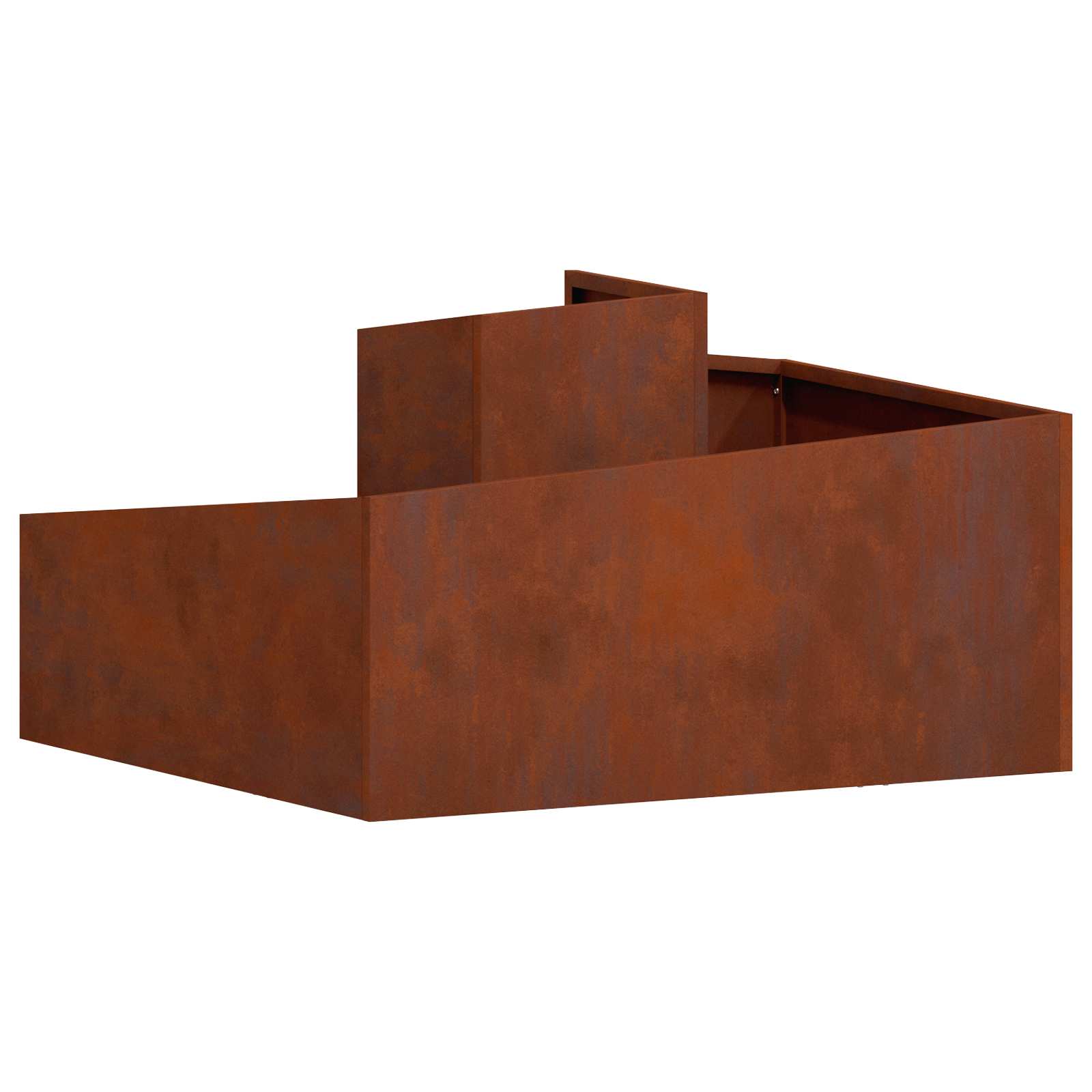 Vaso da giardino Ruggine 80 x 80 x 50 cm Acciaio Corten