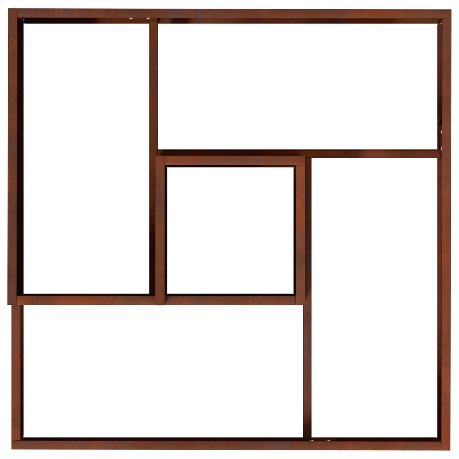 Vaso da giardino Ruggine 80 x 80 x 50 cm Acciaio Corten