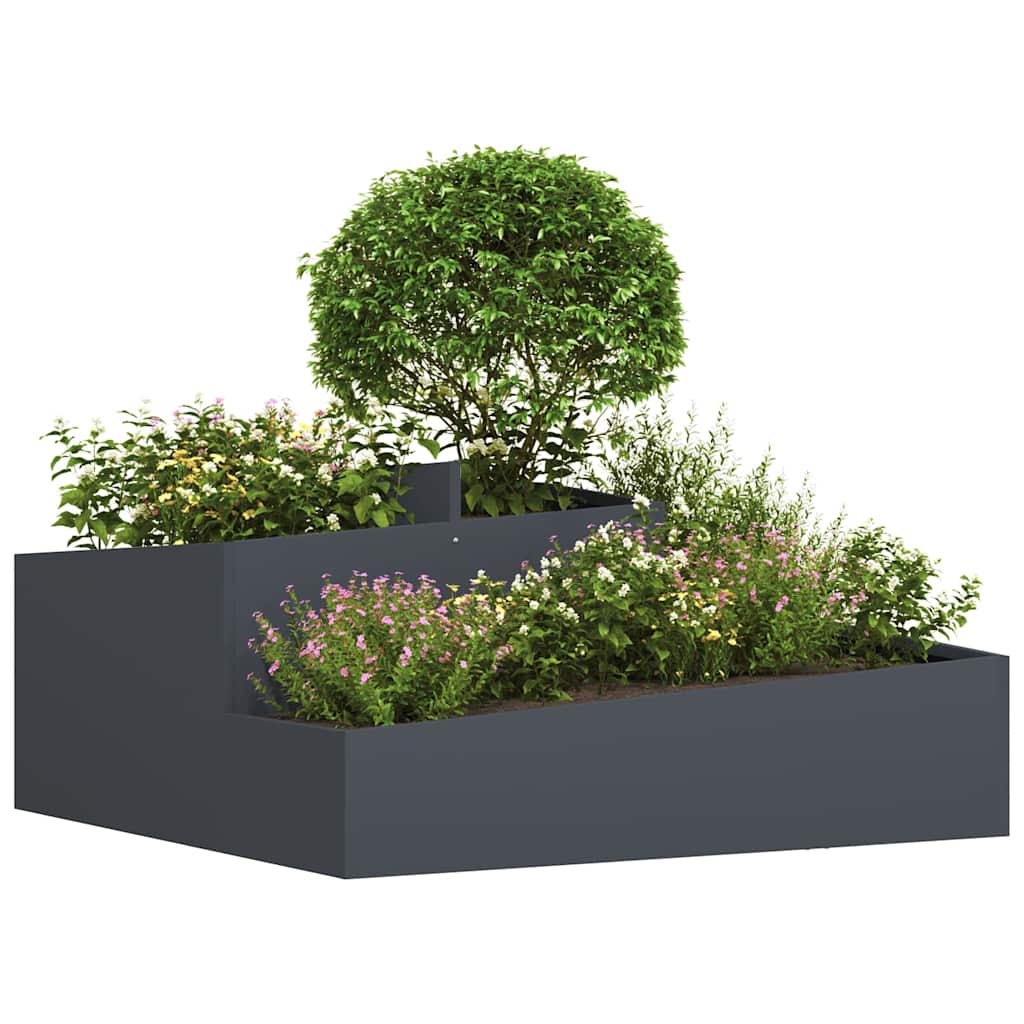 Vaso da giardino Antracite 100 x 100 x 50 cm