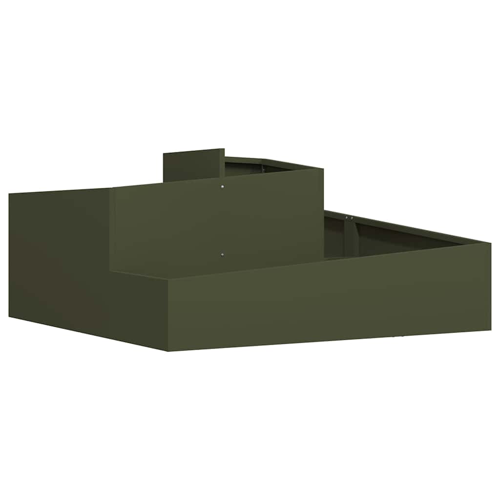 Vaso da giardino Verde Oliva 100 x 100 x 50 cm